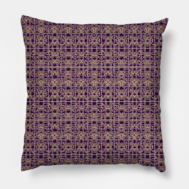 Purple Trendy Pattern V11 Pillow by Family journey with God