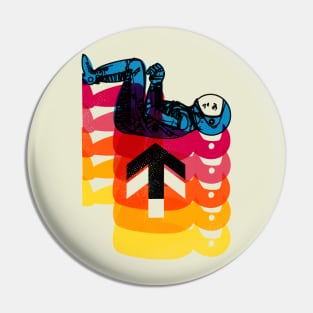 Vintage Astronaut This Way Up Pin