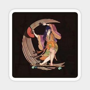 SKATEBOARDING GEISHA Magnet