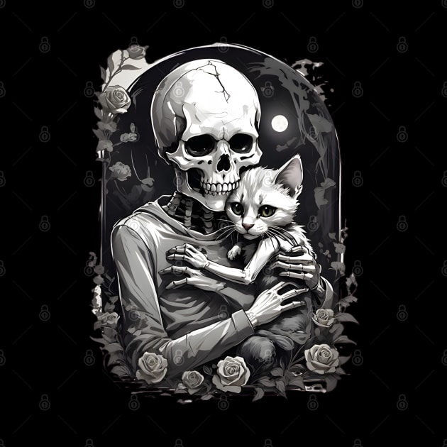 Skeleton Cuddle Cat by VisionDesigner