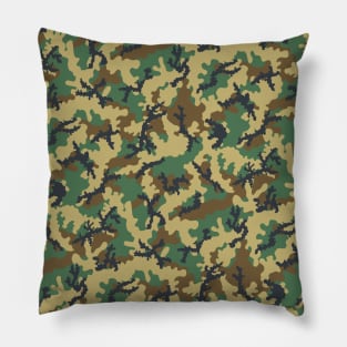 Woodland Camouflage Pattern Pillow