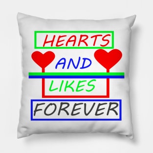 Hearts And Likes Forever Pillow