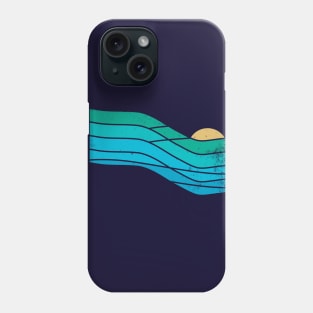 70s Sunset Ocean waves Phone Case