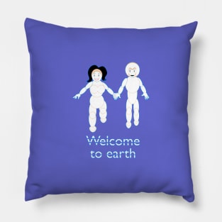 Welcome To Earth V4 Pillow