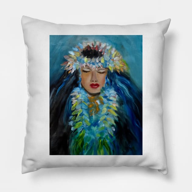 Aloha Hula Haku Lei Pillow by jennyleeandjim