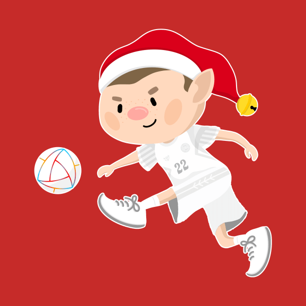 Denmark football Christmas elf. Football World Cup soccer t-shirt by abtchlr