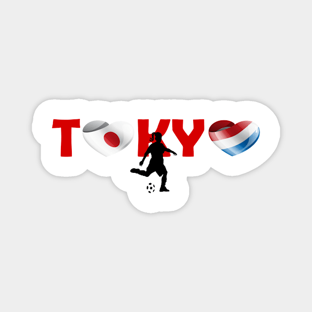 Sports, Football, Netherlands in Tokyo! Magnet by ArtDesignDE