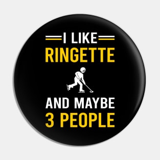 3 People Ringette Pin