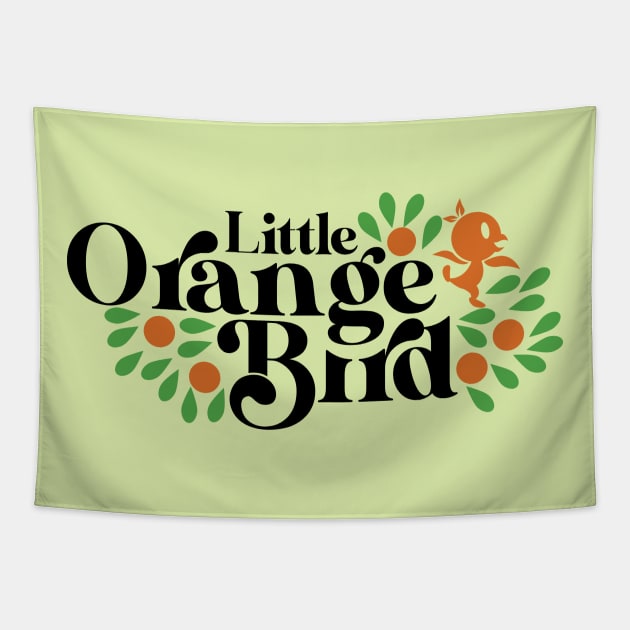 Little Orange Bird Tapestry by SkprNck