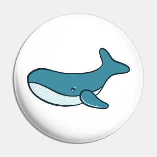 Whale illustration vector object Pin