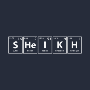 Sheikh (S-He-I-K-H) Periodic Elements Spelling T-Shirt