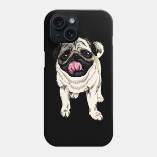 Snazzy Snouts Pug Swagger, Tee Trend for Doggy Admirers Phone Case