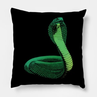 Green Cobra Scales Pillow