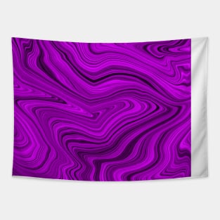 Purple and Black Liquid Marble Design Tapestry