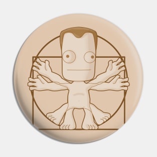 Vitruvian Kerbal Pin