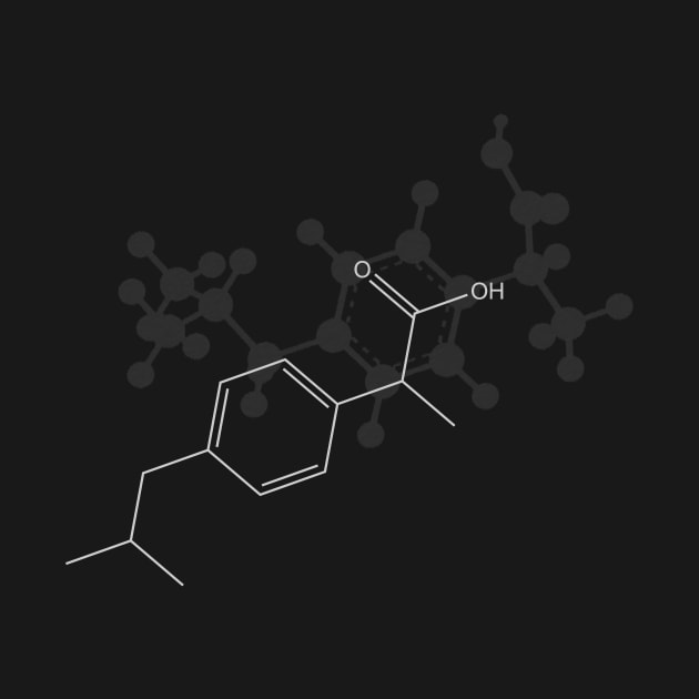 Ibuprofen Molecule by ChemECool