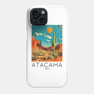 A Vintage Travel Illustration of Atacama Desert - Chile Phone Case