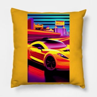 Fast car in Las Vegas Pillow