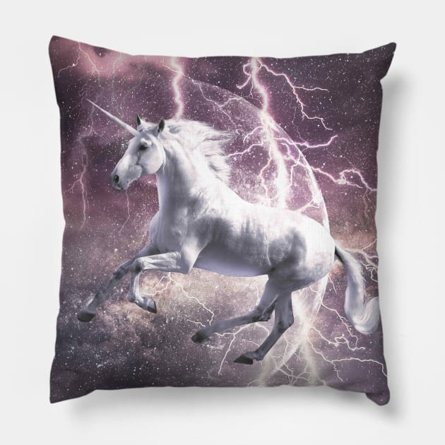 Epic Lightning Unicorn Pillow by Random Galaxy