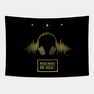 Night music gold Tapestry