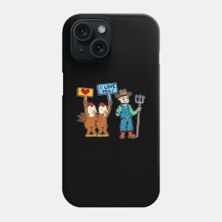 Chickens love the farmer - chicken farmer Phone Case