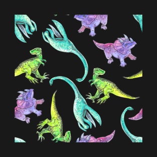 Plesiosaurus, Triceratops, Raptor! T-Shirt