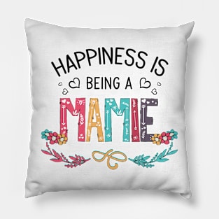 Happiness Is Being A Mamie Wildflowers Valentines Mothers Day Pillow