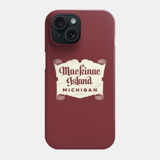 Mackinac Island Michigan - Vintage Map Phone Case