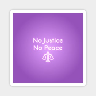 No Justice No Peace - ACAB Neon Sign Magnet