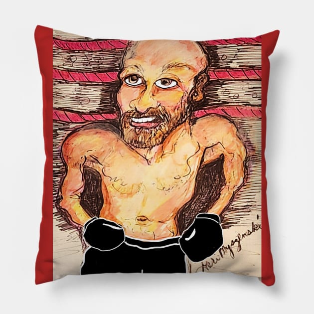 Tyson Fury Pillow by TheArtQueenOfMichigan 