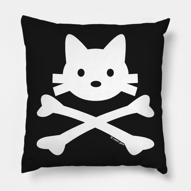 Kitty X-Bones White Classic Pillow by jrotem