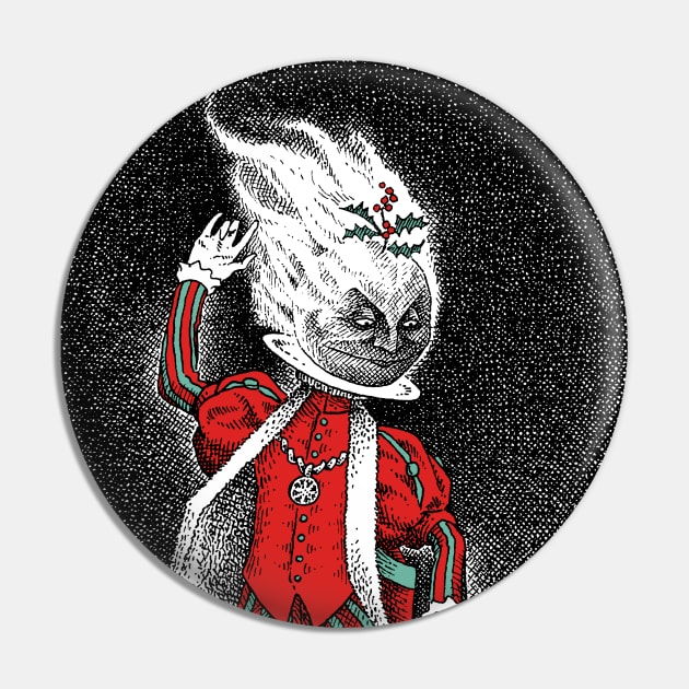 Jolly King Pudding-Head Pin by Haunted Nonsense