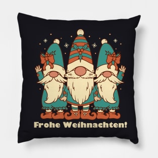 Merry Christmas in German Frohe Weihnachten! Pillow