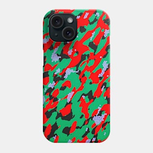 Camouflage - Red and Green Phone Case