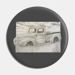 Rusty 1940 Ford truck Pin