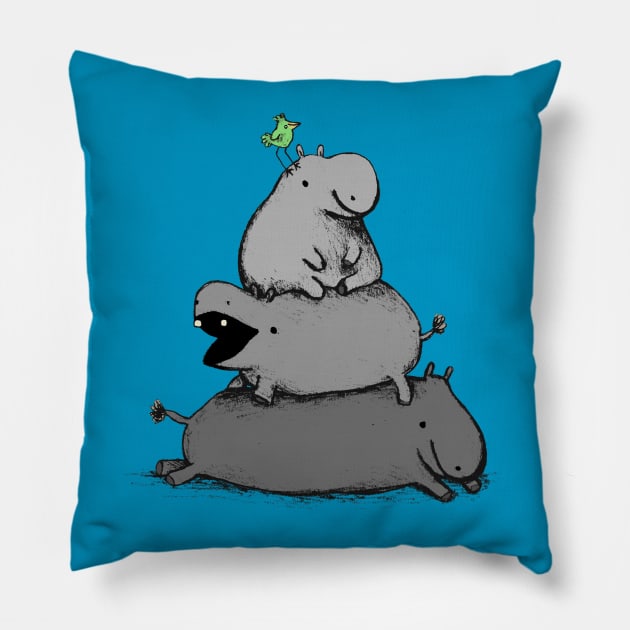 Hippo Totem Pillow by Sophie Corrigan