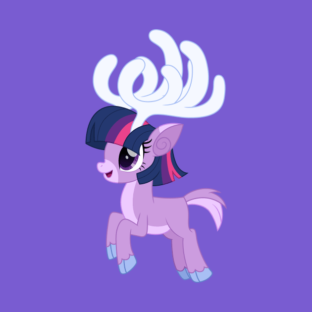 Twilight Sparkle reindeer by CloudyGlow