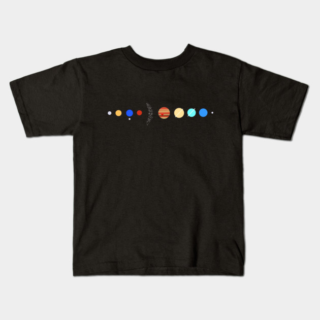 Minimalist Solar System Planets Earth Moon And Asteroid Belt
