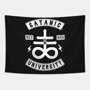 SATANIC UNIVERSITY - LEVIATHAN CROSS - OCCULT Tapestry