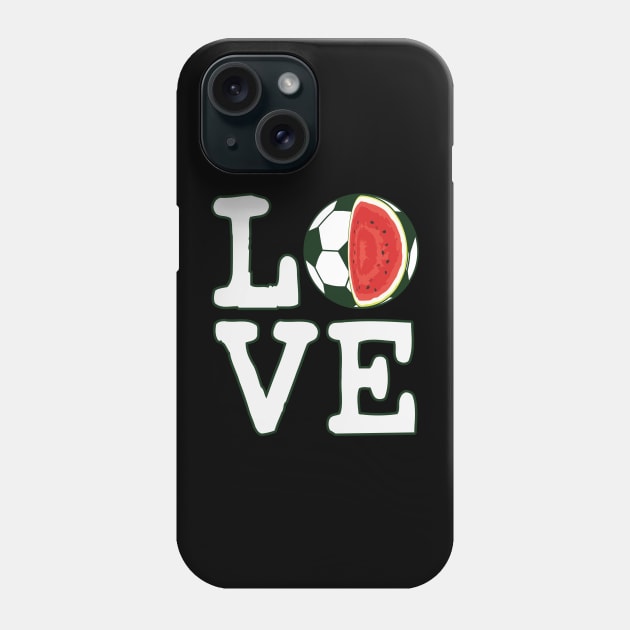 Love Soccer Watermelon Phone Case by ryanjaycruz