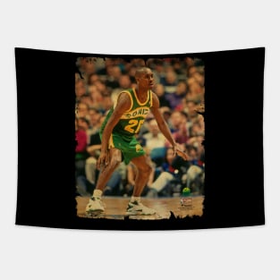 Gary Payton - Vintage Design Of Basketball Tapestry