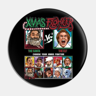 Xmas Fighter - Santa vs Elf Pin