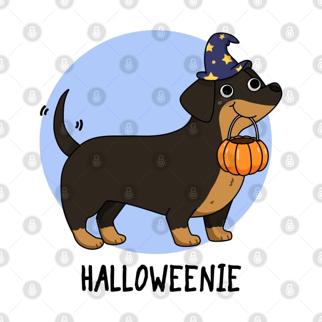 Halloweenie Cute Halloween Dachshund Dog puns are life by punnybone