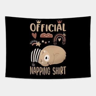 Teddy Bear Napping Shirt Pajamas Kids Girls Boys Gift Tapestry