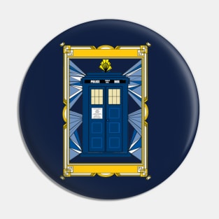 Art Deco Tardis Pin