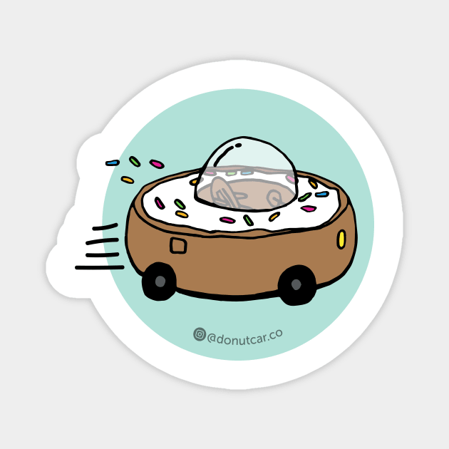 Donut Car - Let's Roll! (Mint) Magnet by donutcarco