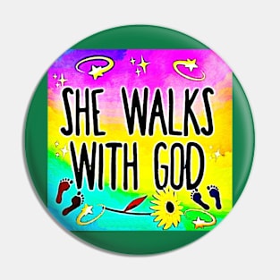 She Walks with God (text) Pin