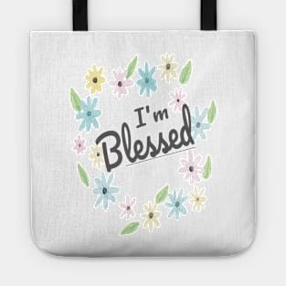 I'm Blessed (Watercolor Flowers) Tote