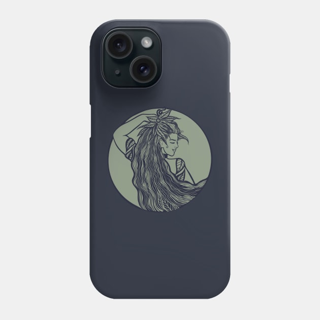 Green Goddess Phone Case by bubbsnugg