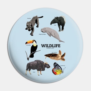 Save beautiful Wildlife Pin